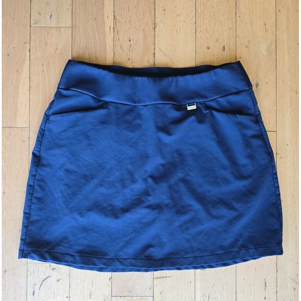 Greg Norman PLAY DRY Navy Blue M Pockets Women's Tennis Golf Skort Pickleball